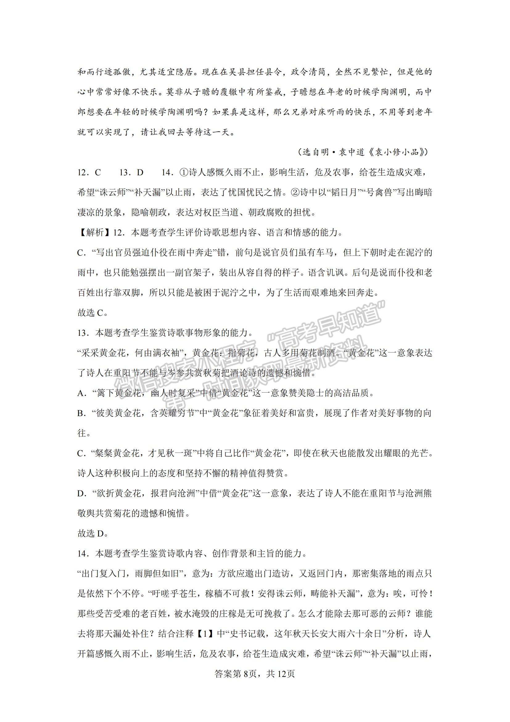 福建省泉州第五中學(xué)2024-2025學(xué)年高三上學(xué)期11月期中語(yǔ)文試卷及參考答案