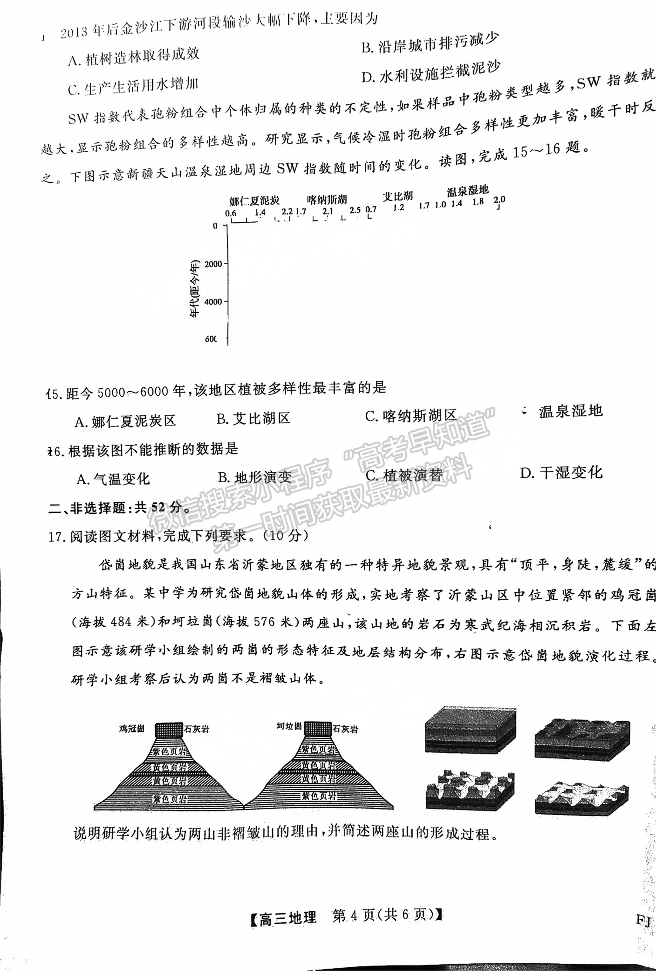 2025福建百校聯(lián)考高三地理試題及參考答案