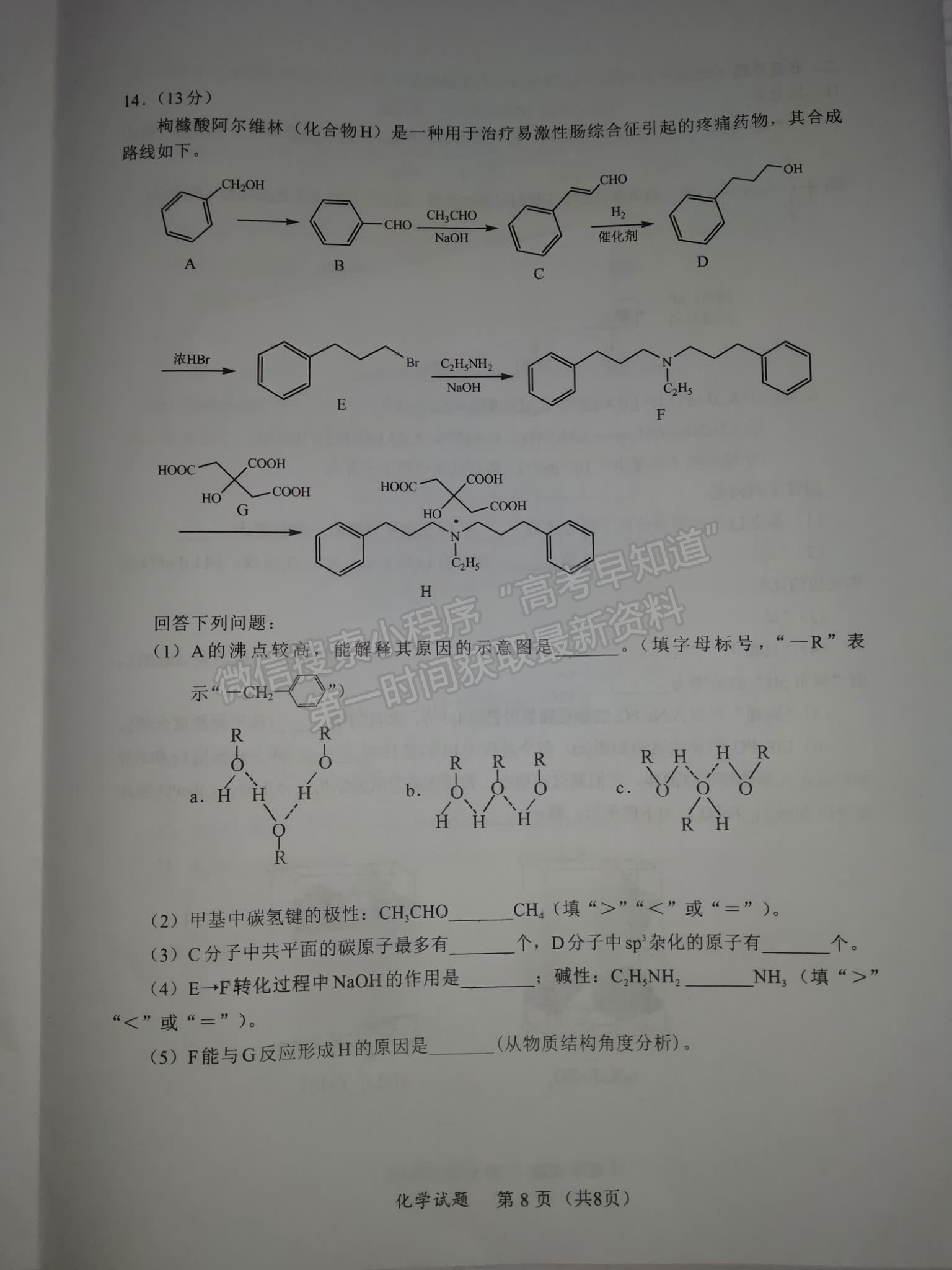 福建省11月名校聯(lián)盟優(yōu)質(zhì)校2025屆高三半期考化學試卷及參考答案