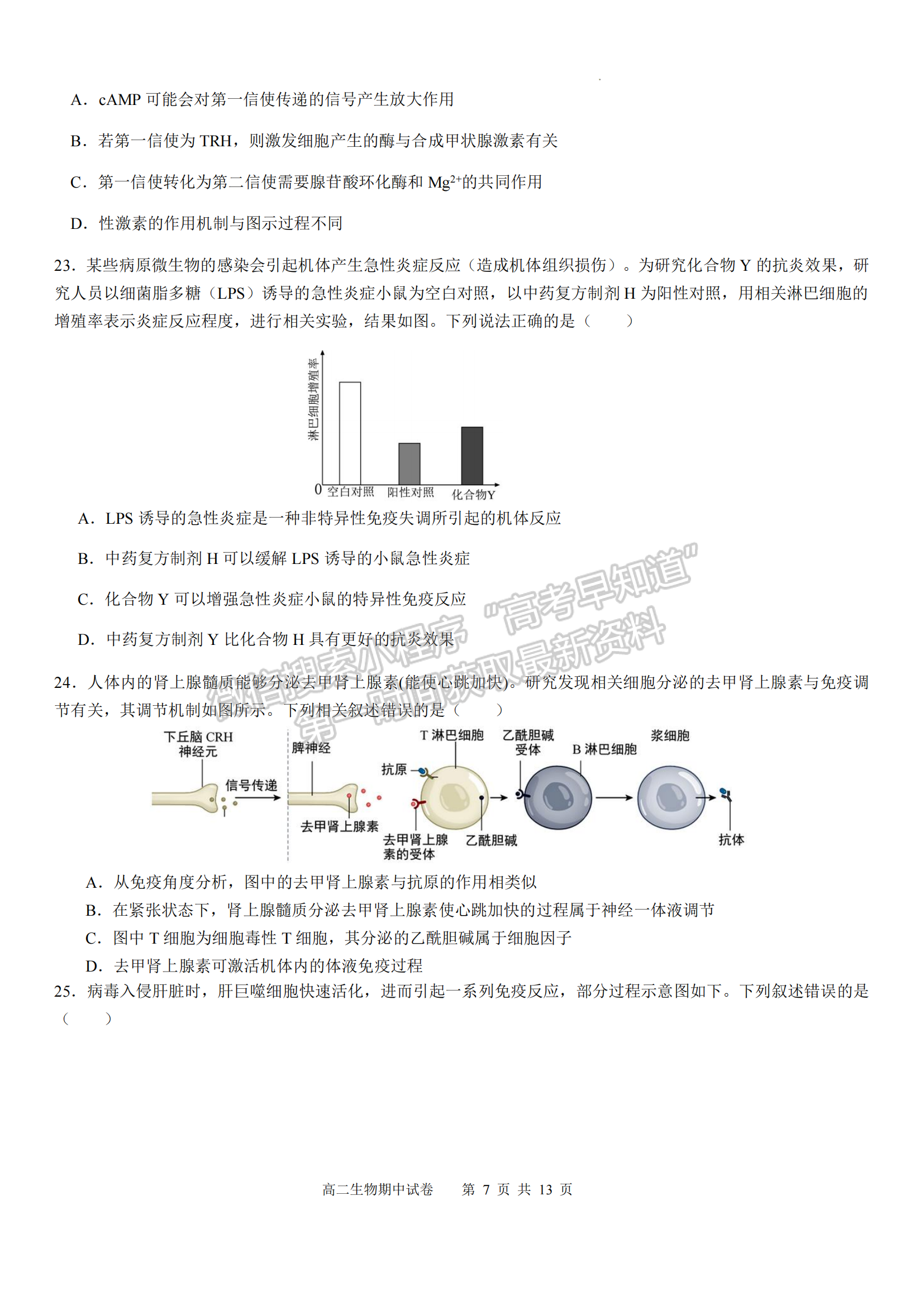 福建省福州市福9校2024-2025學(xué)年高二上學(xué)期11月期中生物試題及參考答案