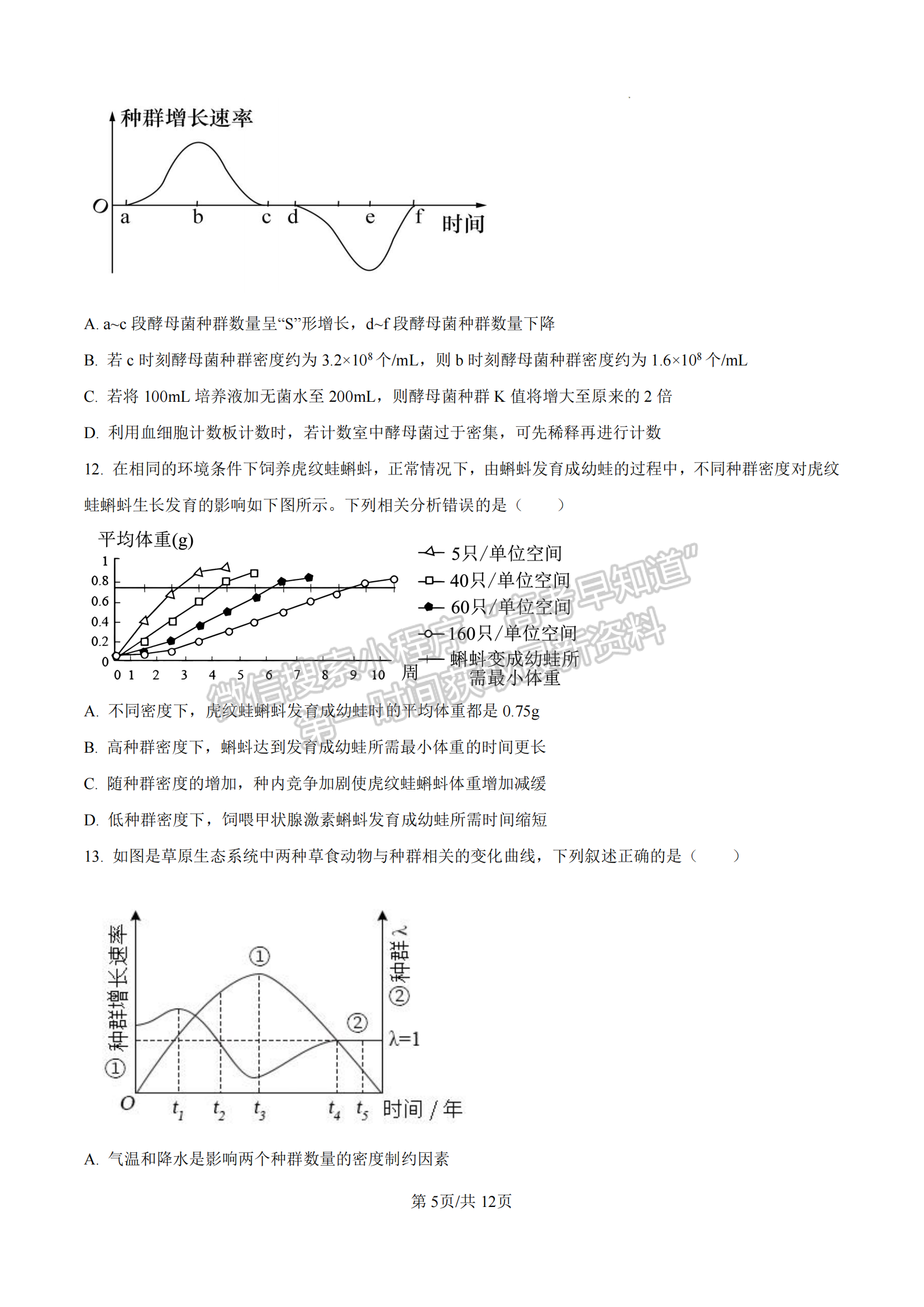 福建省厦门双十中学2024-2025学年高二上学期第二次月考生物试题及参考答案