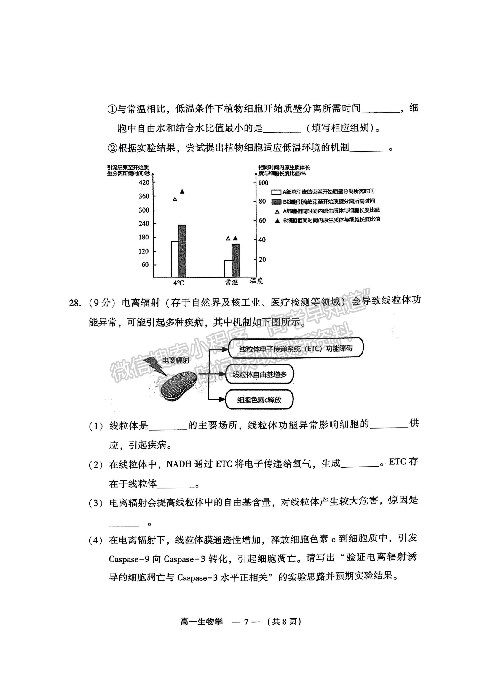 2025年福州高一质检生物试卷及参考答案